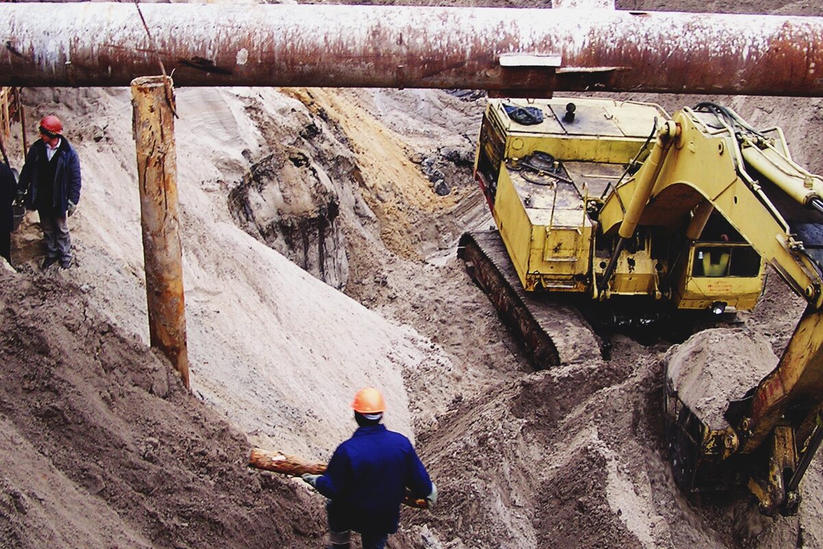 Kernbohrung auf einer Baustelle im Rhein-Neckar-Raum
