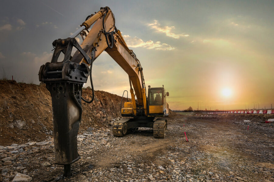 Kernbohrung – Baumaschine im Einsatz